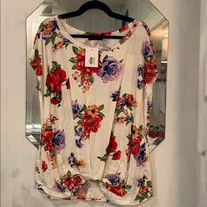 White floral top